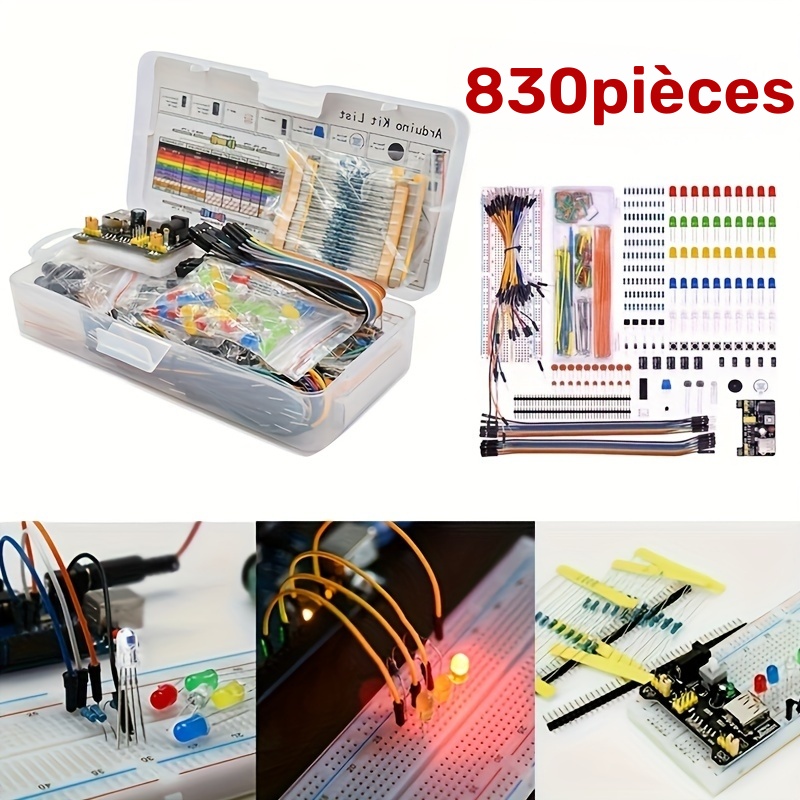 طقم Arduino R3 كامل 830 قطعة مع علبة